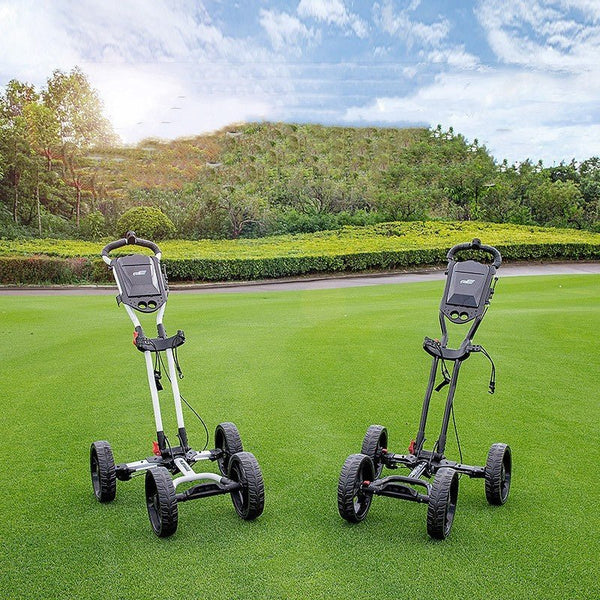 Golf Course Cart Four Wheel Aluminum Alloy Foldable With Umbrella Rack - Golf Supply HQ