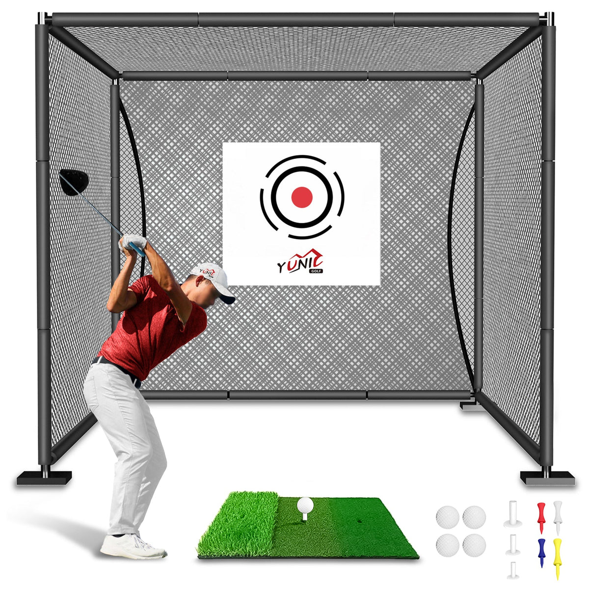 Golf Driving Practice Cage (Black) - Golf Supply HQ