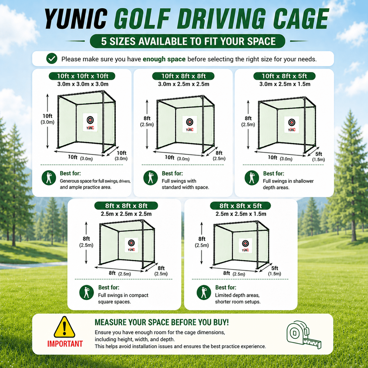 Golf Driving Practice Cage (Black) - Golf Supply HQ