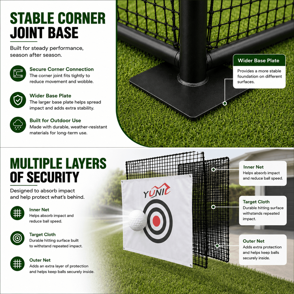 Golf Driving Practice Cage (Black) - Golf Supply HQ