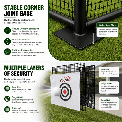 Golf Driving Practice Cage (Black) - Golf Supply HQ