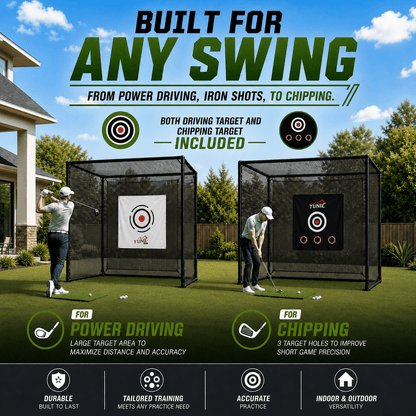 Golf Driving Practice Cage (Black) - Golf Supply HQ