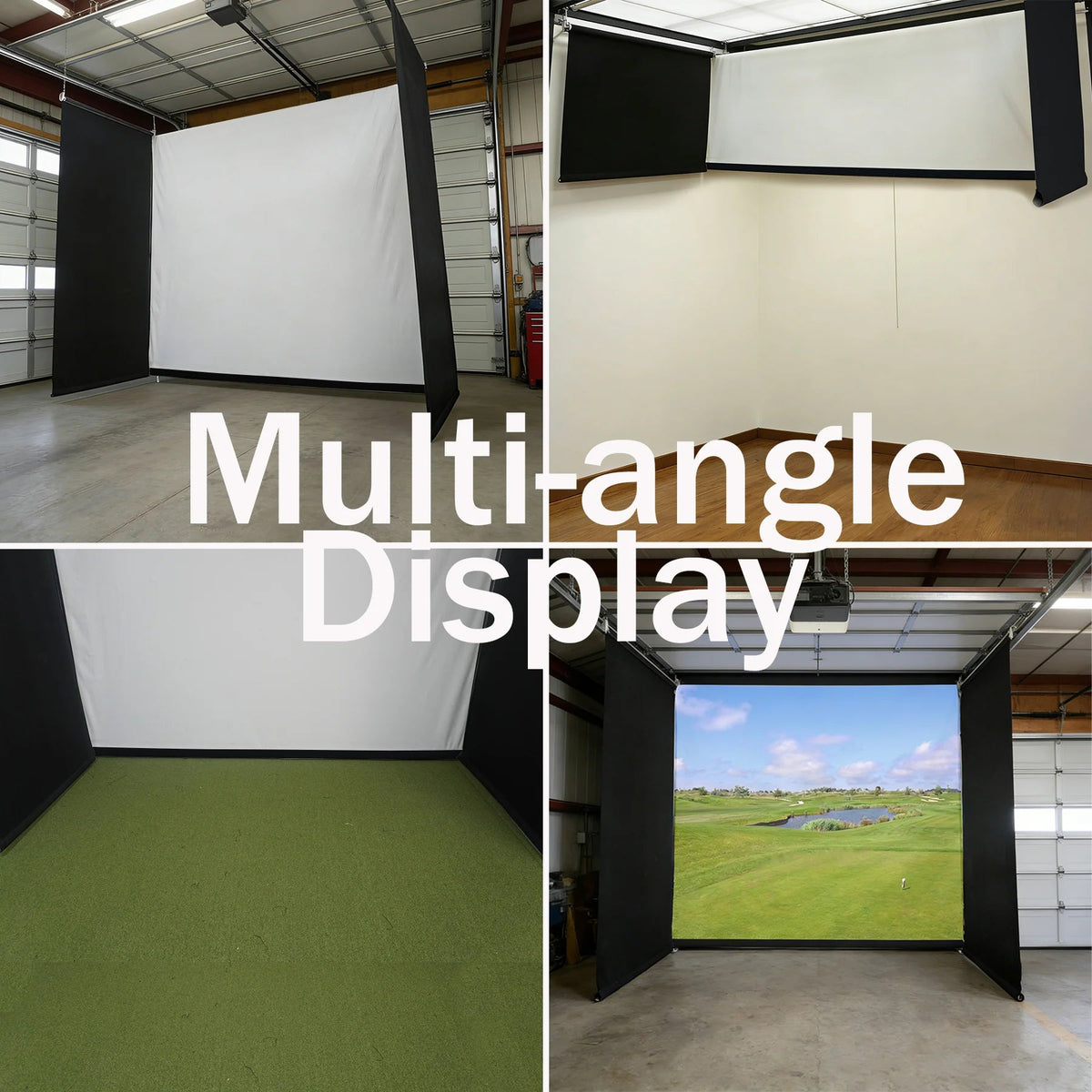 Impact Sports Motorized Drop Down Golf Simulator Enclosure – Remote Controlled - Golf Supply HQ