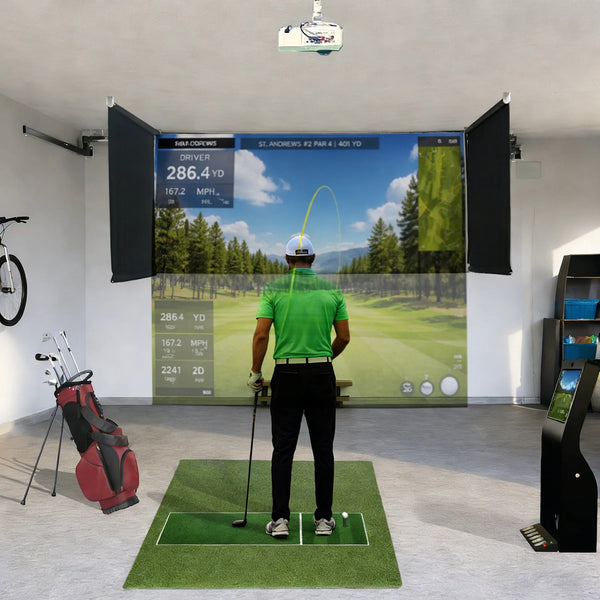 Impact Sports Motorized Drop Down Golf Simulator Enclosure – Remote Controlled - Golf Supply HQ