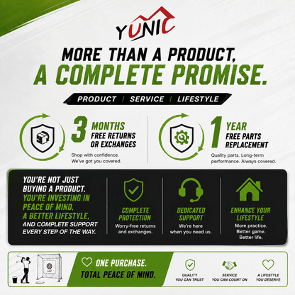 YUNIC Golf Driving Cage with Metal Frame and Simulator Impact Screen - Golf Supply HQ